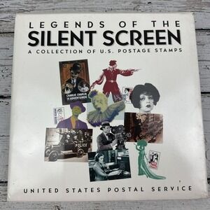 Legends of the Silent Screen US Postage Stamp Album‎ With Stamps #8828